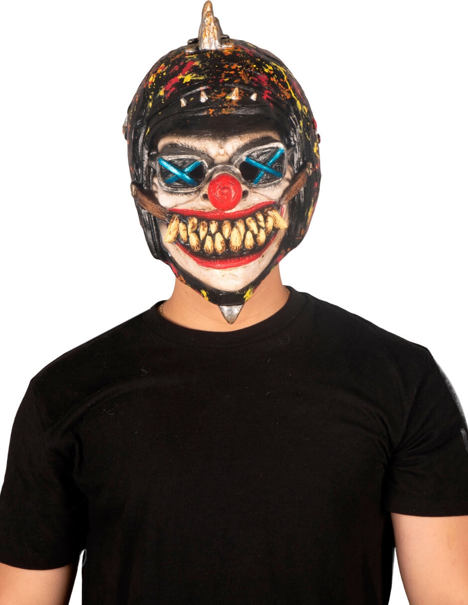 Máscara para disfraz de máscara de payaso biker payaso