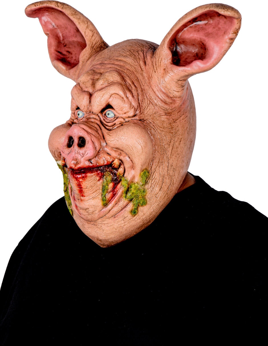 Máscara para disfraz de piglet macabro 4
