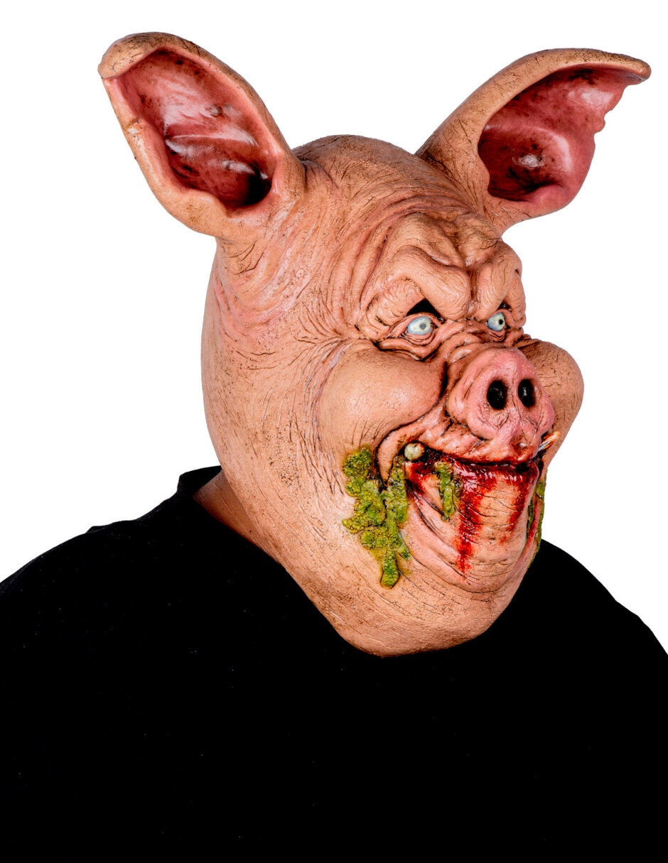 Máscara para disfraz de piglet macabro 6