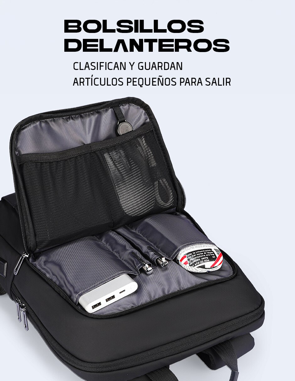 Mochila con portalaptop impermeable unisex 6