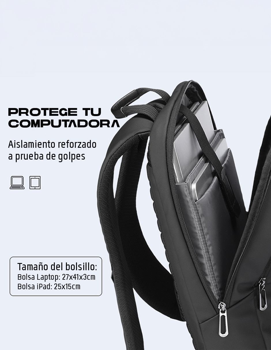 Mochila con portalaptop Mark Ryden impermeable unisex