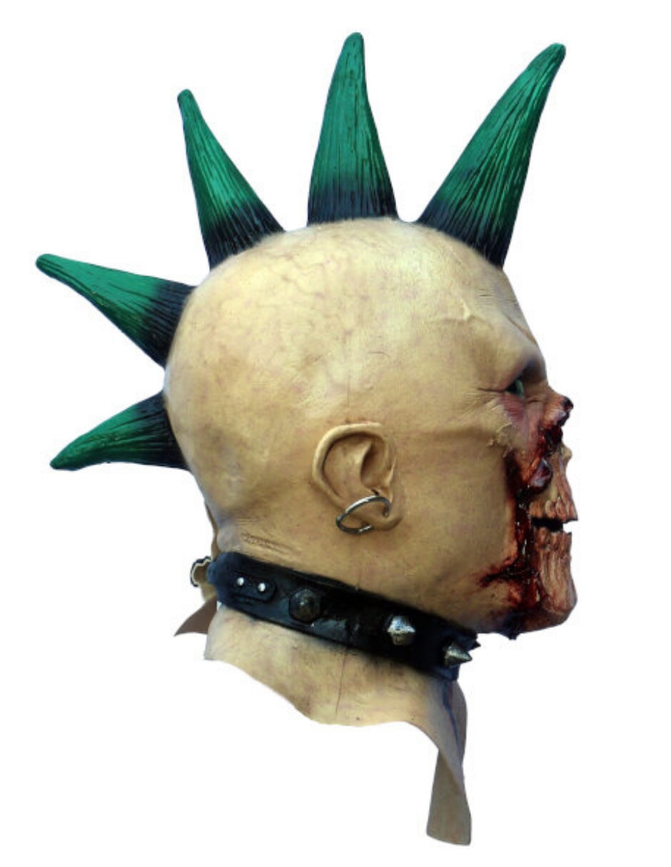 Máscara para disfraz de zombie punk 3