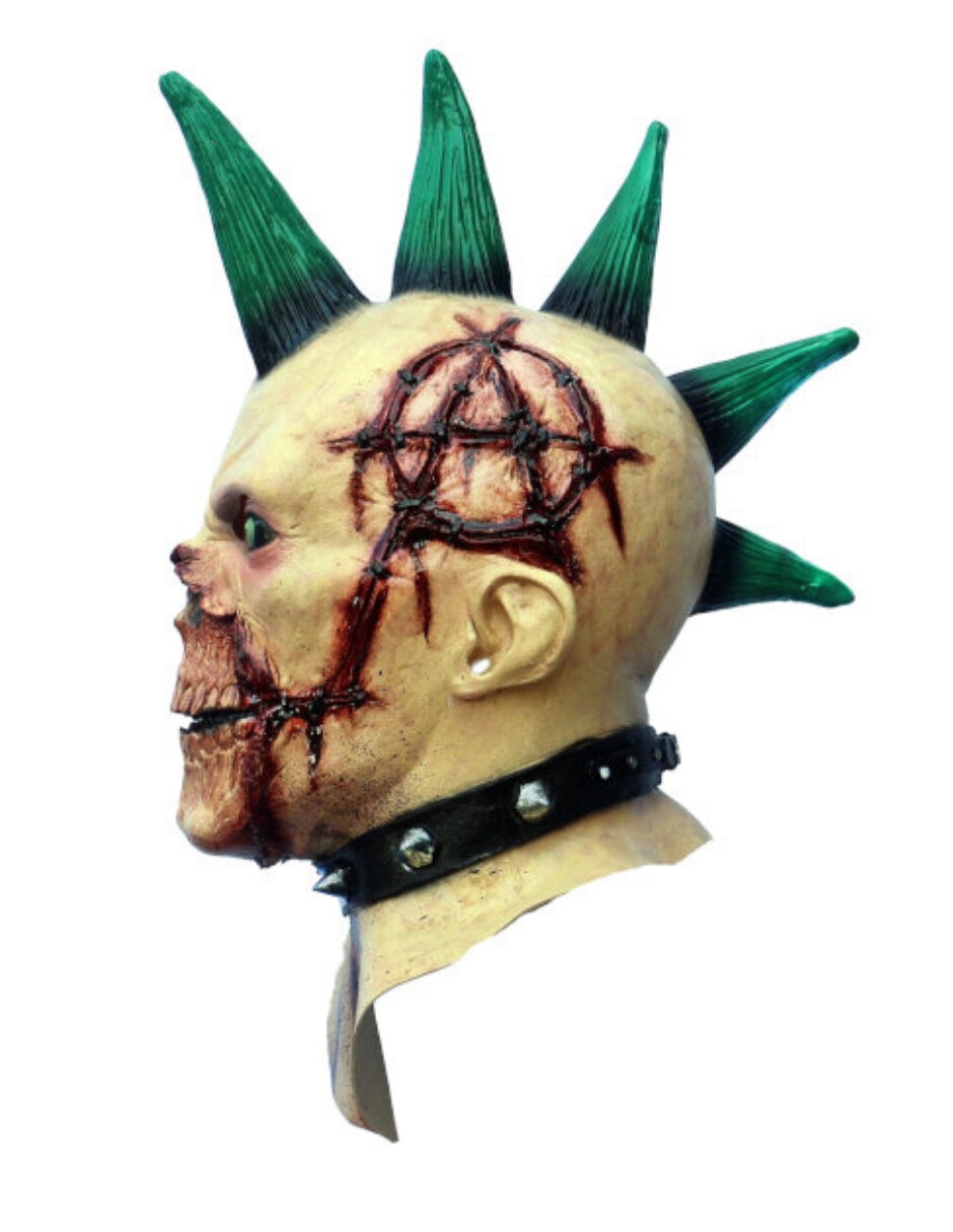 Máscara para disfraz de zombie punk 6