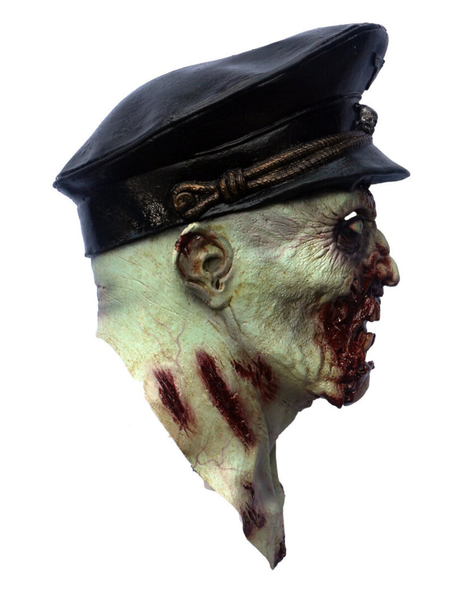 Máscara para disfraz de zombie policia Ghoulish Productions
