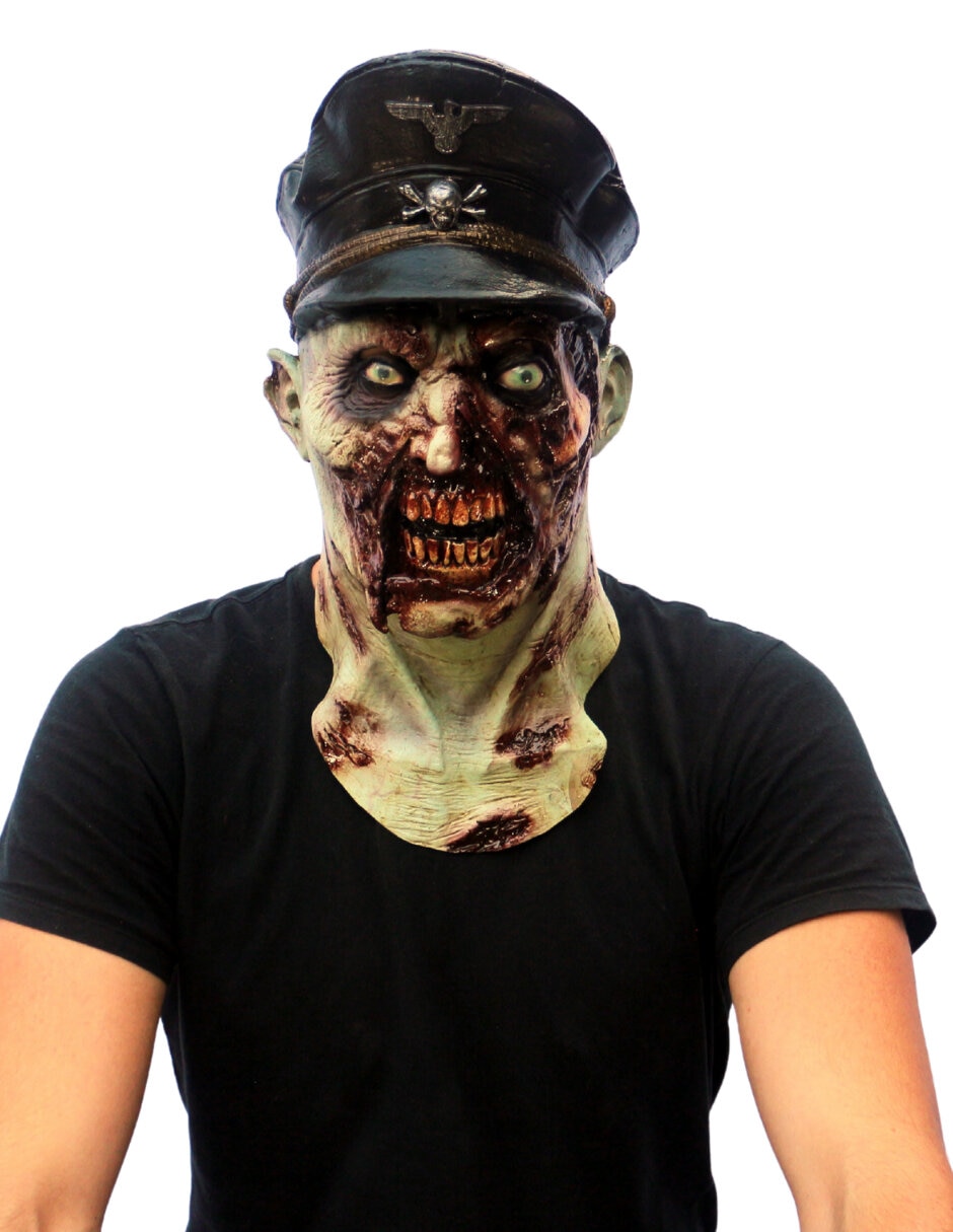 Máscara para disfraz de zombie policia Ghoulish Productions