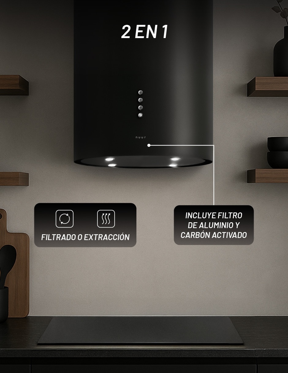 Campana de pared CAMEXPADECO39TUBO-N de acero inoxidable 5
