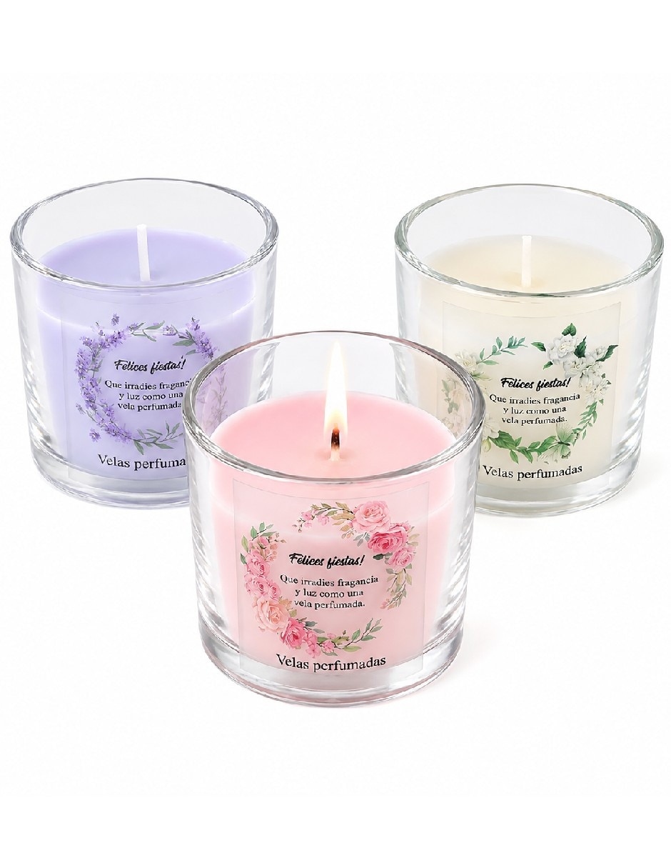 Set vela aromáticas 3 piezas