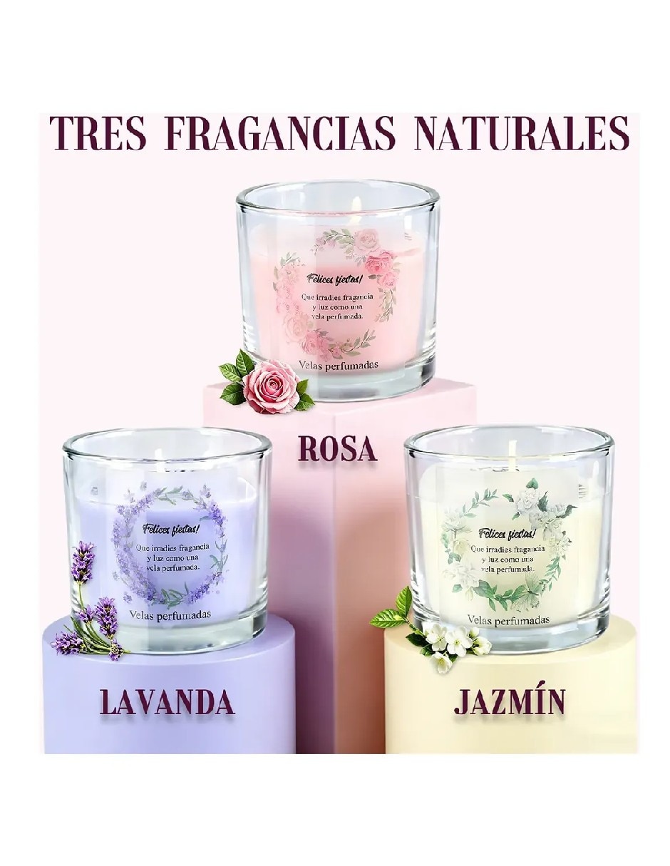 Set vela aromáticas 3 piezas 4