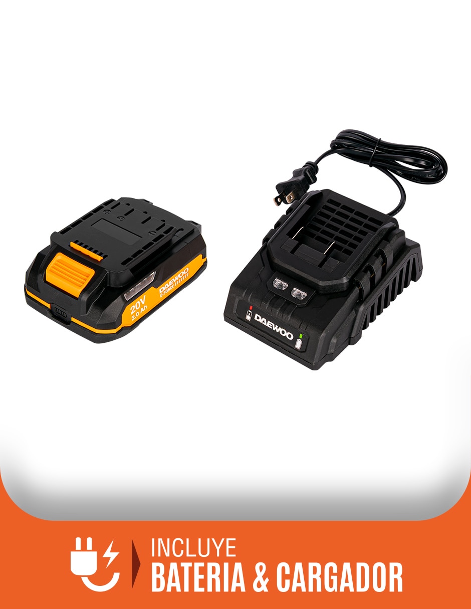 Sopladora a batería recargable Daewoo DWCVB224 149 MPH 105 CFM