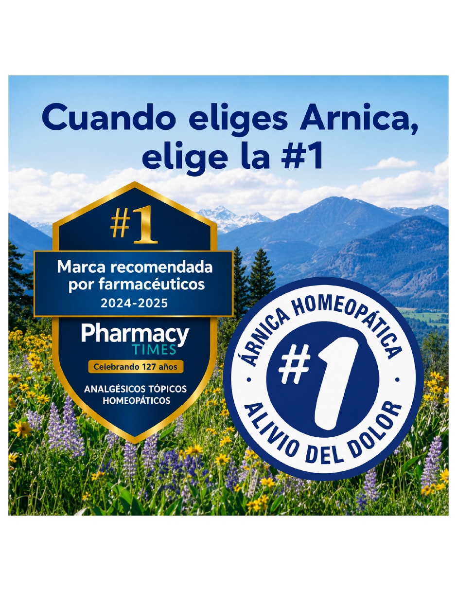 Gel para dolores músculares Boiron Arnicare 75 g medicamento homeopático con arnica montana