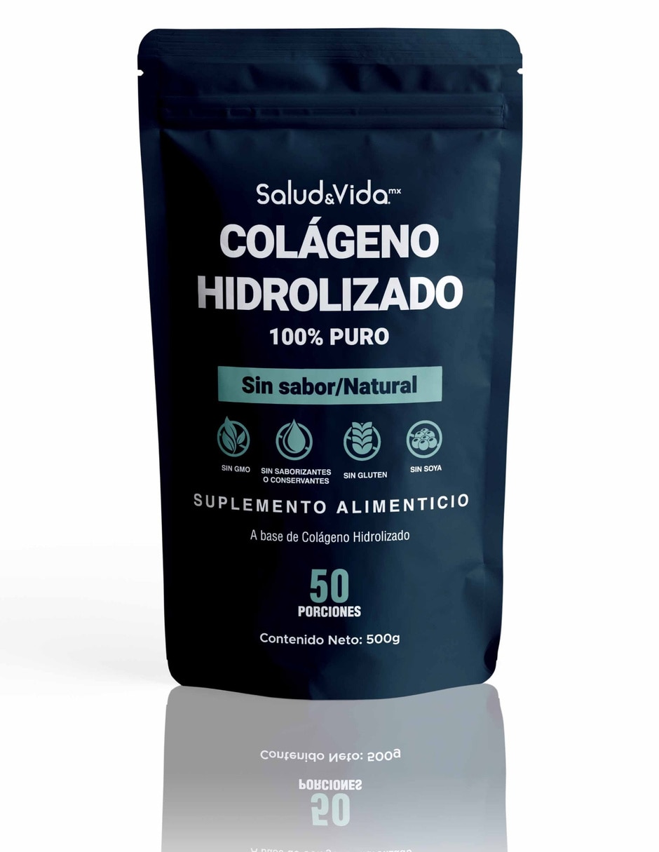 Suplementos alimenticios colágeno hidrolizado en polvo 500g Salud & Vida MX