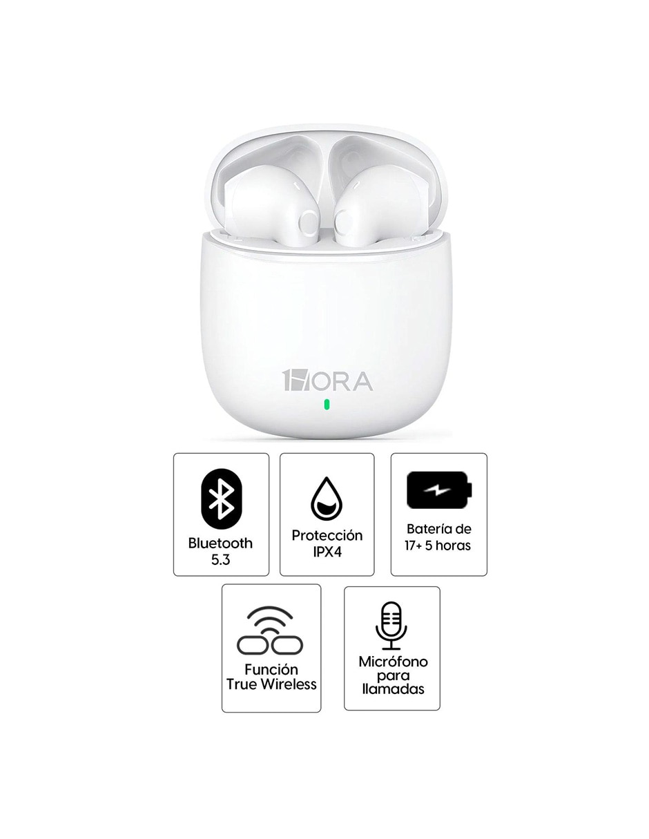 Audífonos True Wireless 1Hora inalámbricos con cancelación de ruido
