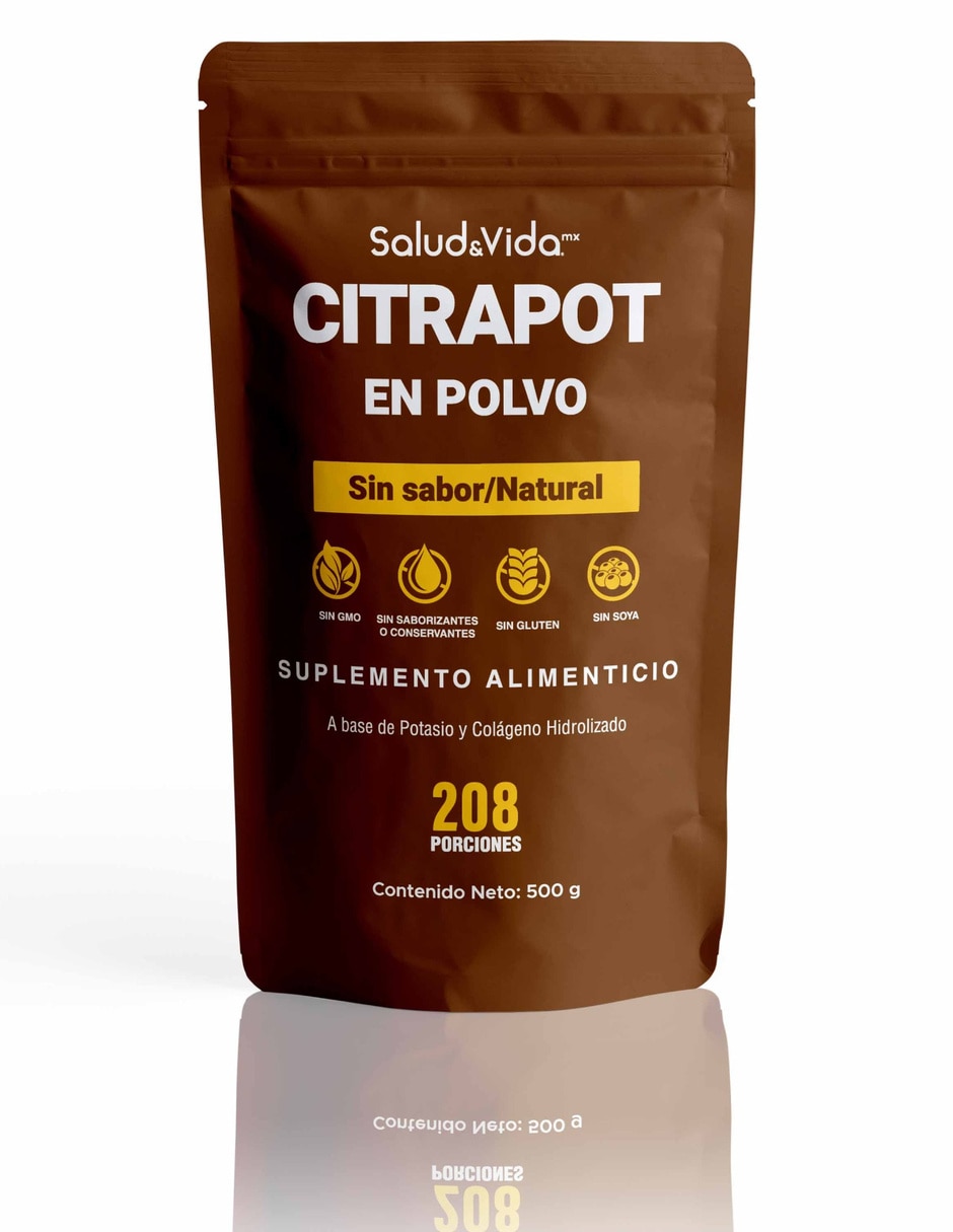 Suplementos alimenticios citrato de potasio en polvo 500 g Salud & Vida MX
