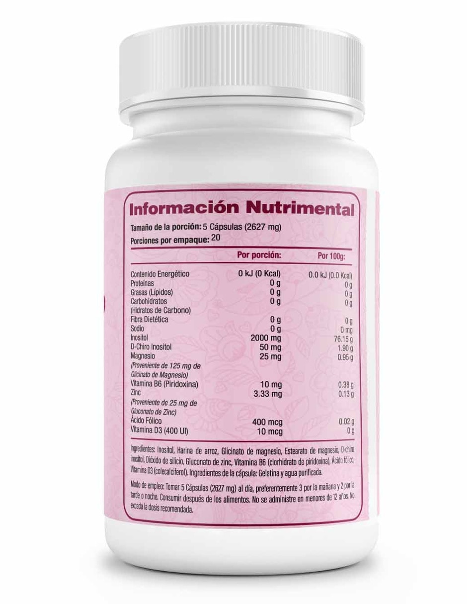 Suplementos alimenticios Myo D-Chiro Inositol 40.1 con 100 Cápsulas