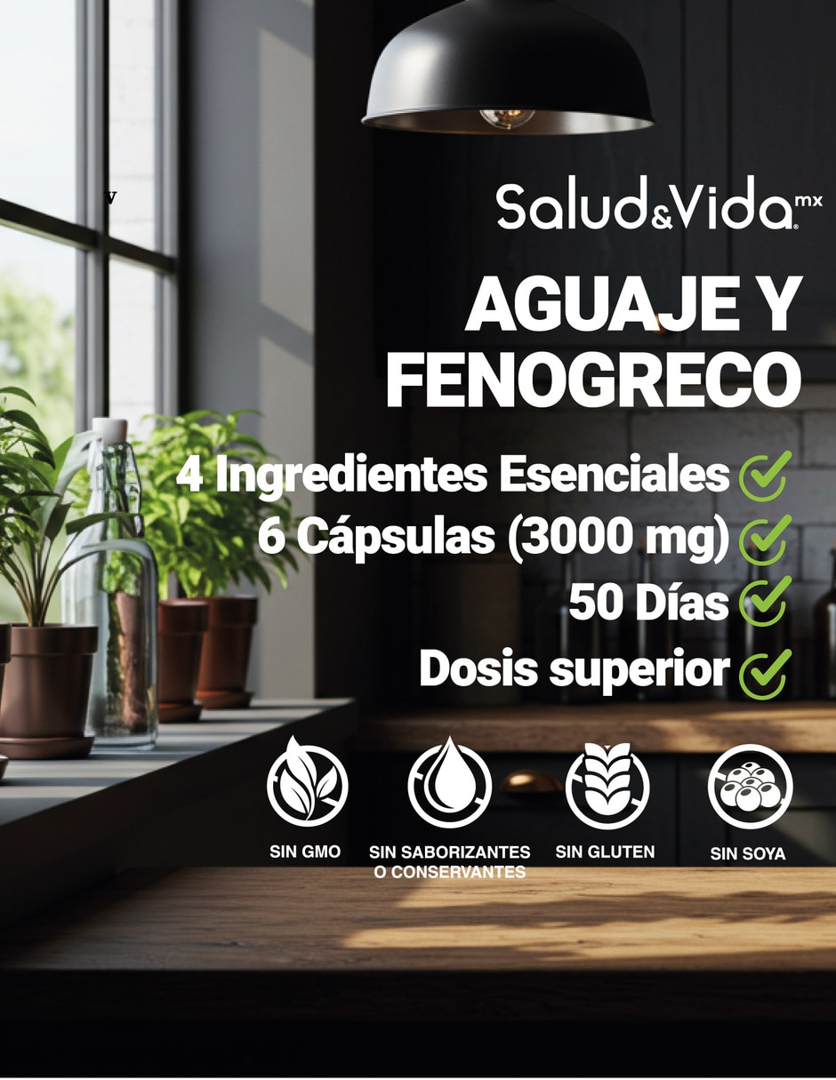Suplementos alimenticios aguaje con fenogreco hinojo y maca roja orgánica 300 Cápsulas 3
