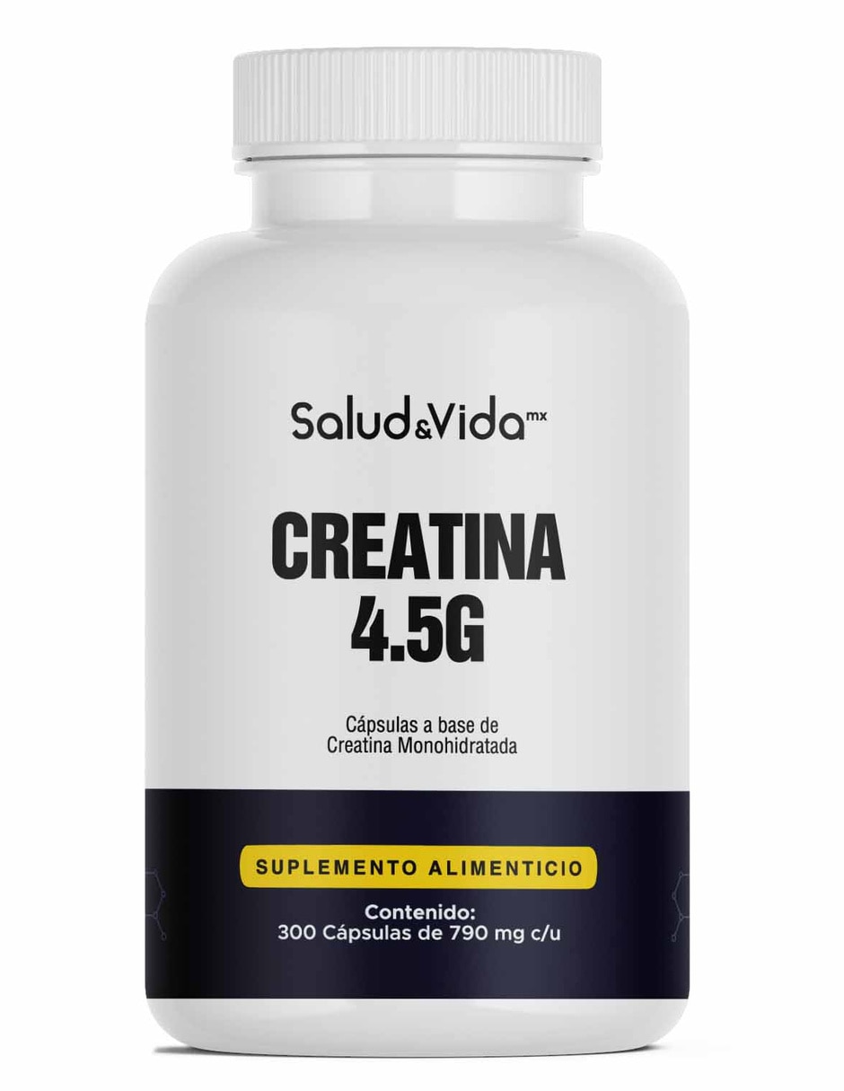 Suplementos alimenticios creatina monohidratada 4.5 g 300 cápsulas Salud & Vida MX