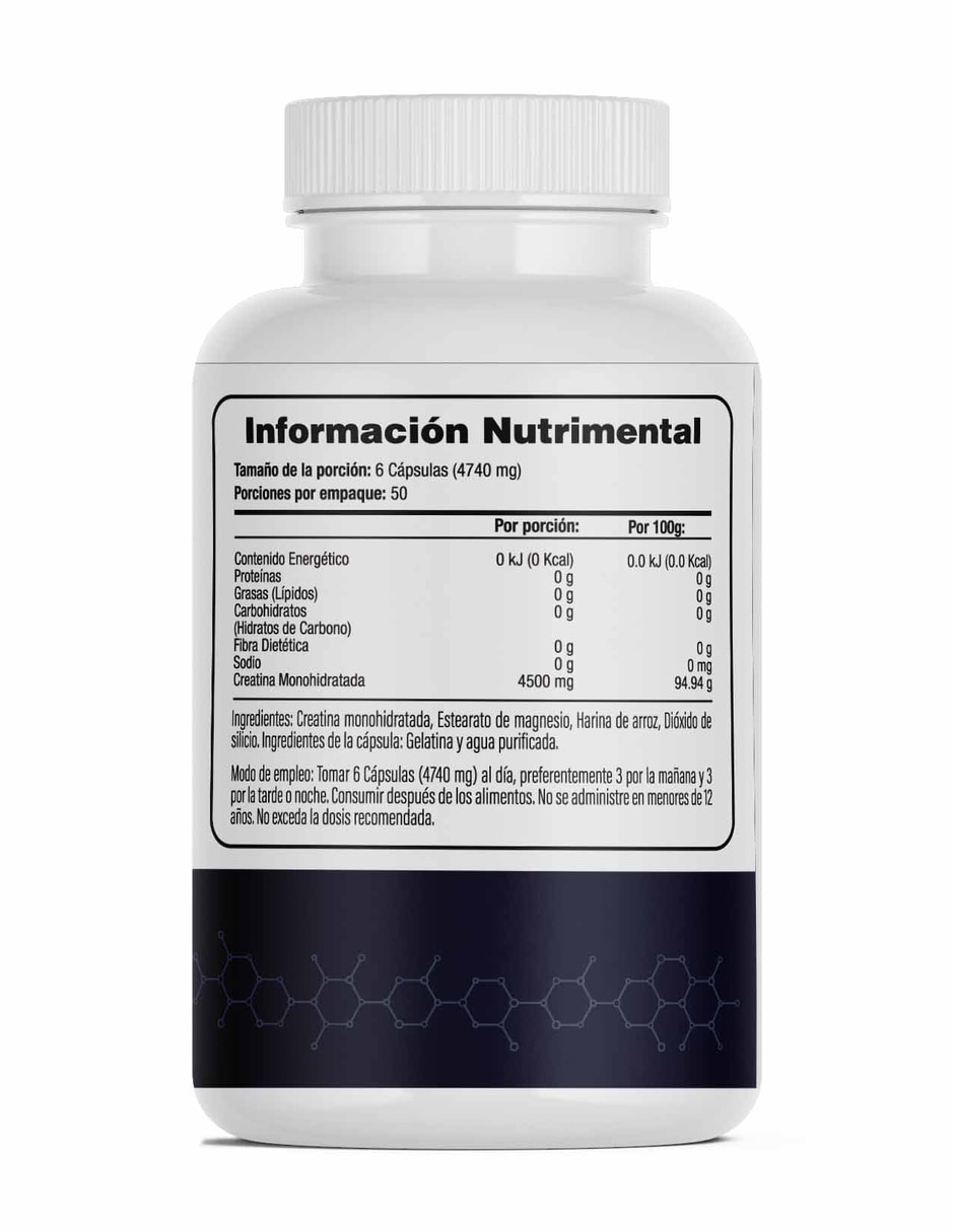 Suplementos alimenticios creatina monohidratada 4.5 g 300 cápsulas Salud & Vida MX