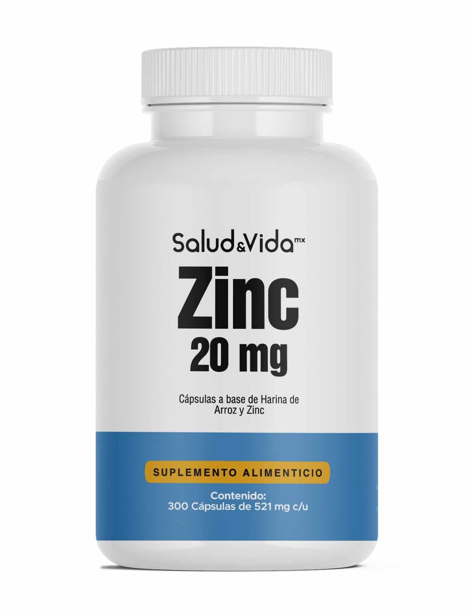 Suplementos alimenticios zinc 20mg 300 cápsulas con gluconato de Zinc
