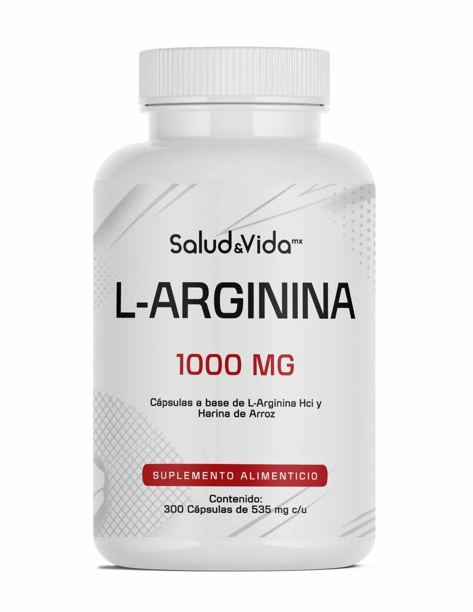 Suplementos alimenticios L-Arginina HCl 300 Cápsulas Salud & Vida MX