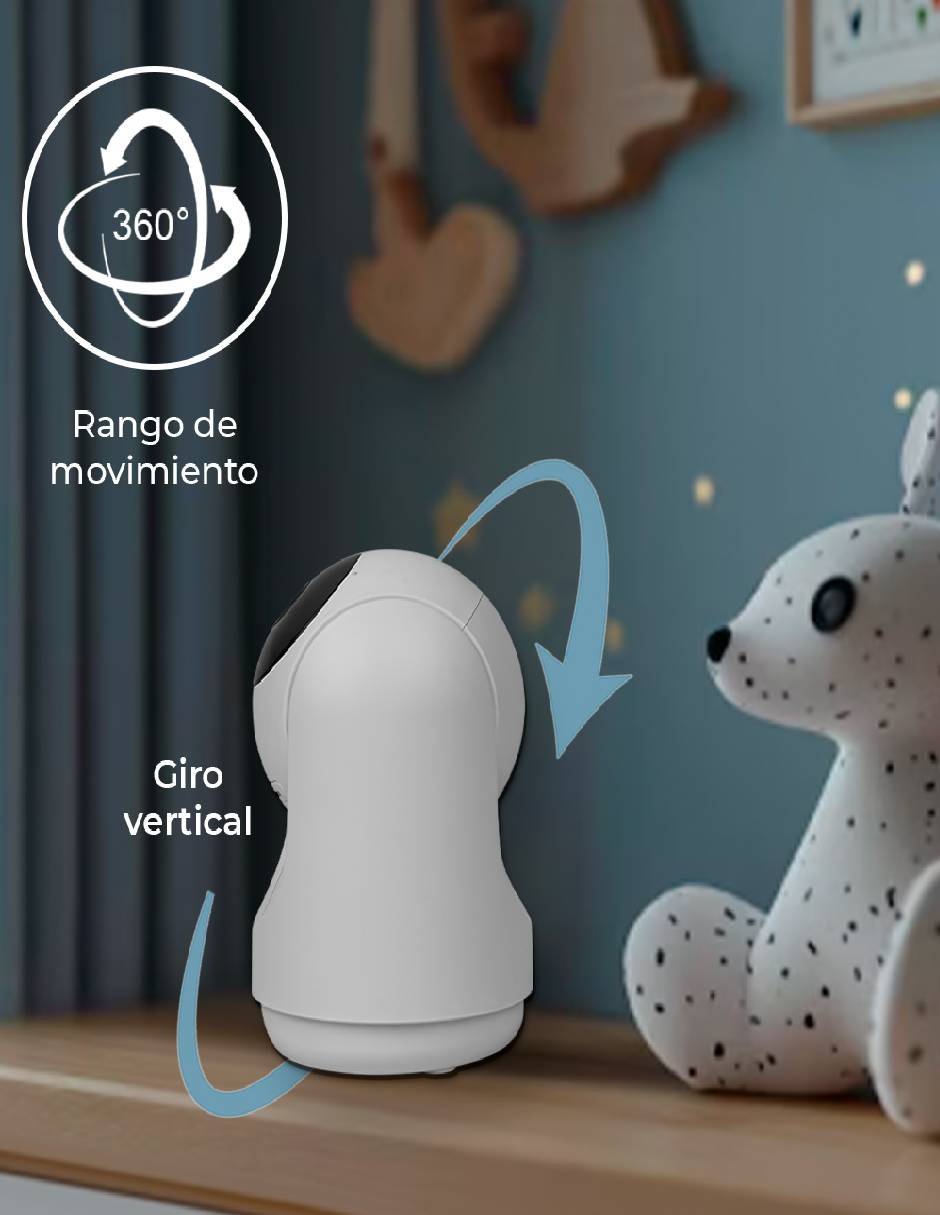 Cámara Wi-Fi de seguridad Icon modelo ICCAM360INT01 inalámbrica Full HD 360° grabación visión nocturna para interior