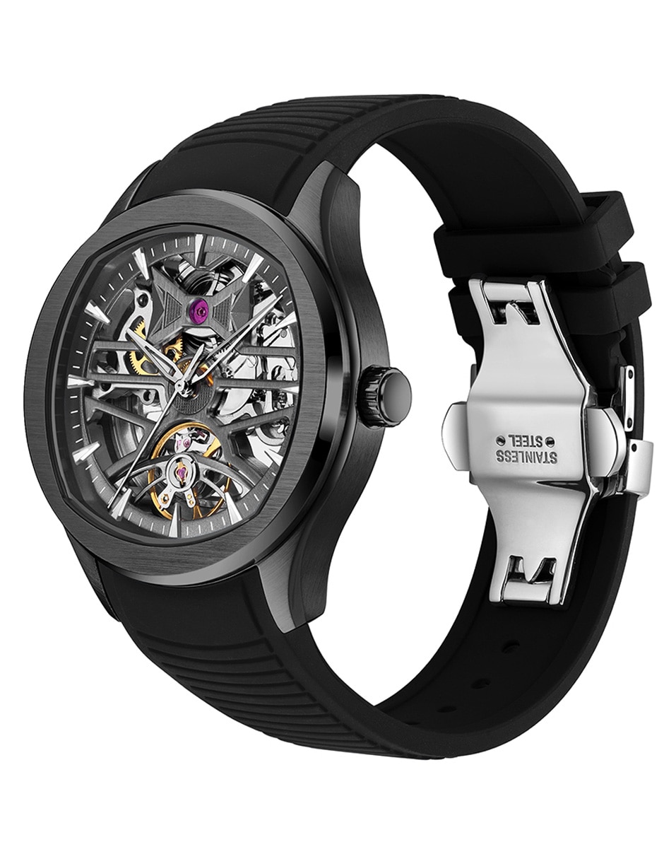 Reloj Enso Automático Skeleton Sport Carbon Black para hombre EWA263G10