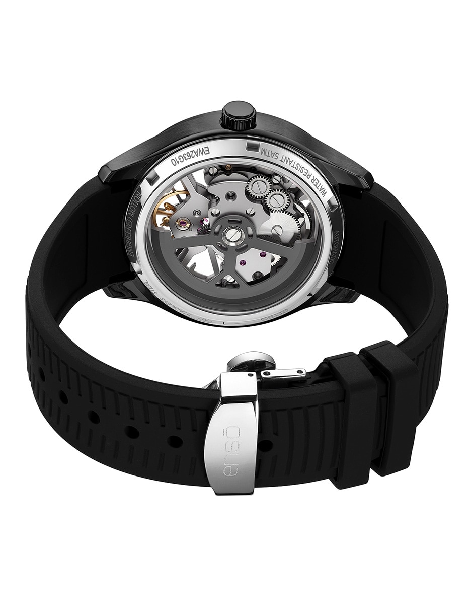 Reloj Enso Automático Skeleton Sport Carbon Black para hombre EWA263G10