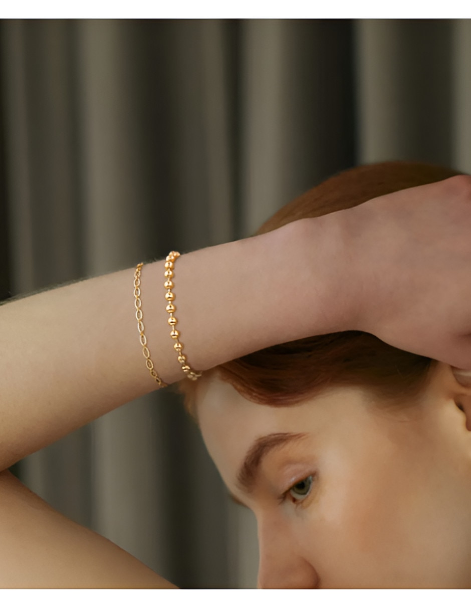 Pulsera de 14k con acabado chapa de oro 2