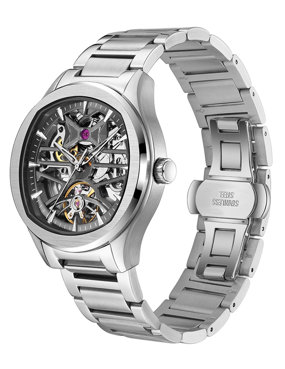 Reloj Enso Automático Skeleton Sport Steel Grey para hombre EWA263G09