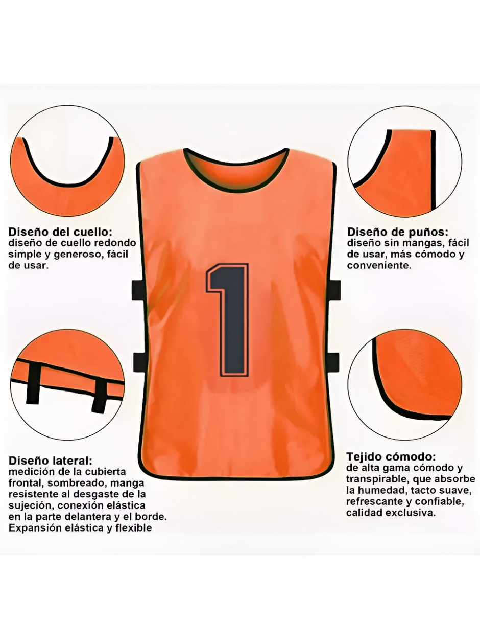 Set chaleco deportivo para fútbol Xtellar unisex