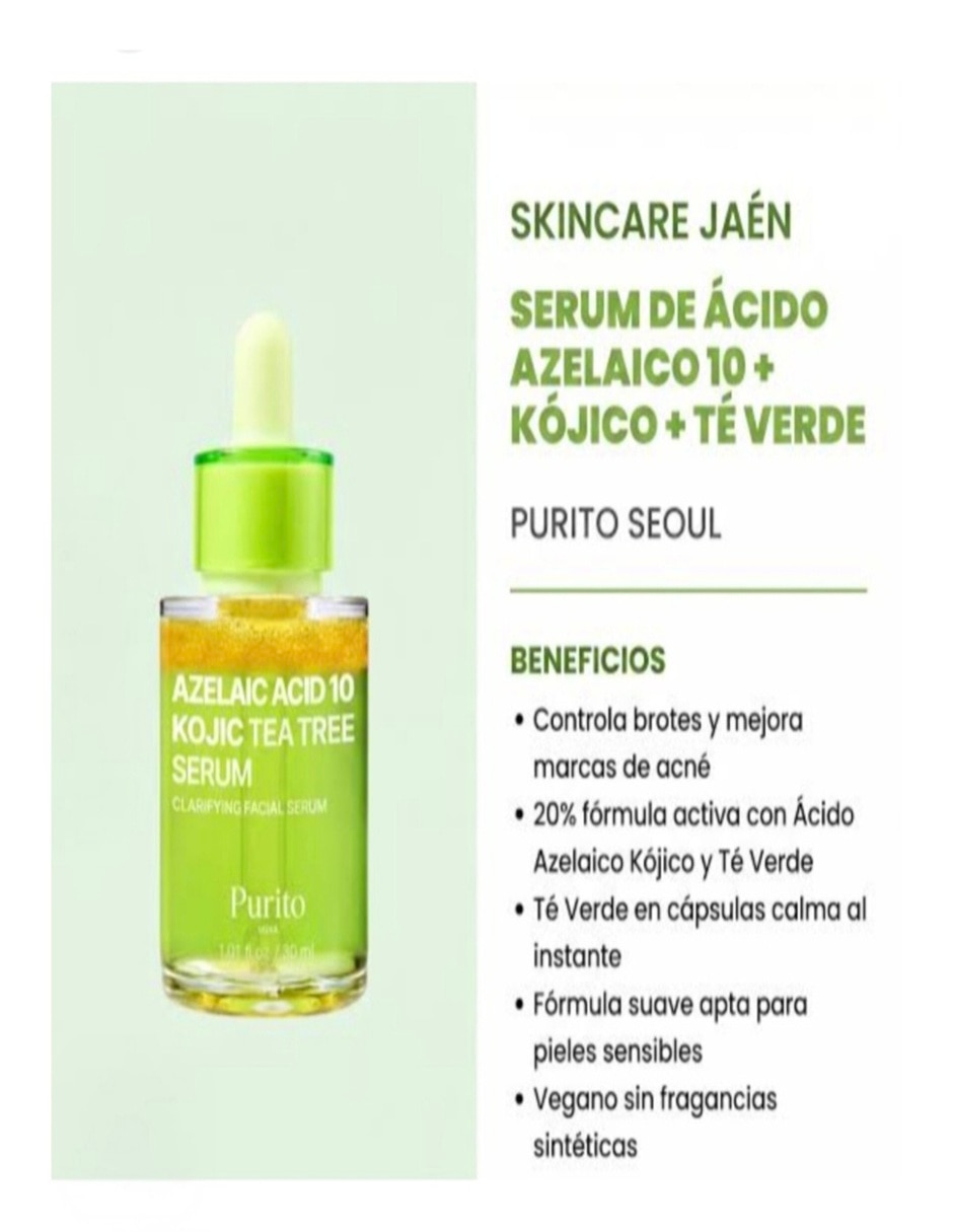 Sérum antiacné facial Seoul - Azelaic Acid Azulene Purito todo tipo de piel