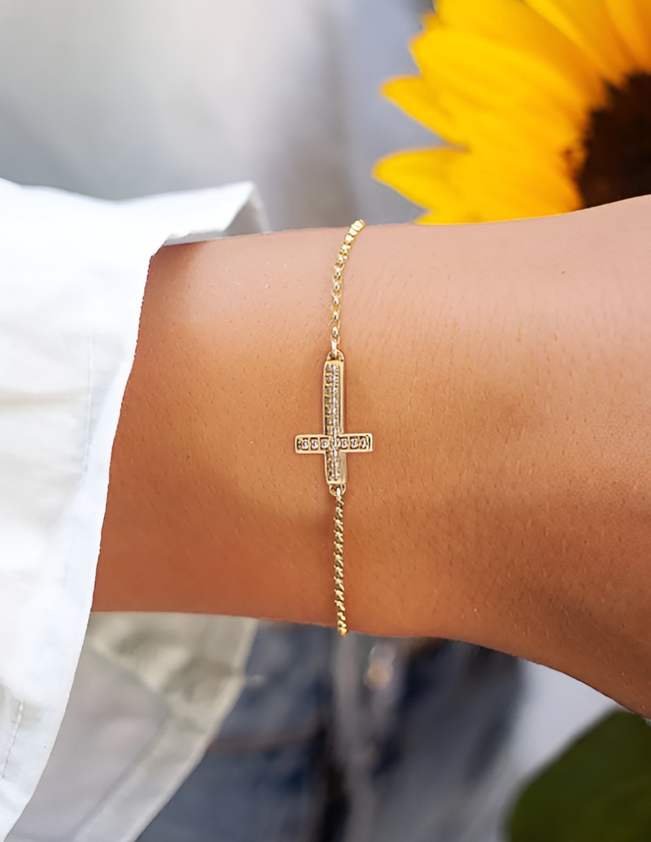 Pulsera 14k con acabado chapa de oro 3