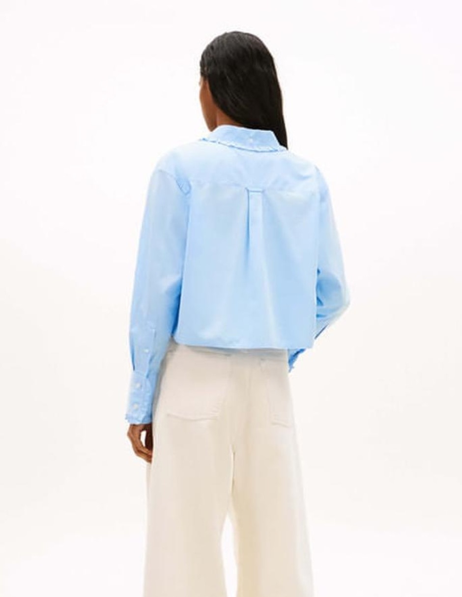 Camisa de algodón manga larga para mujer 2