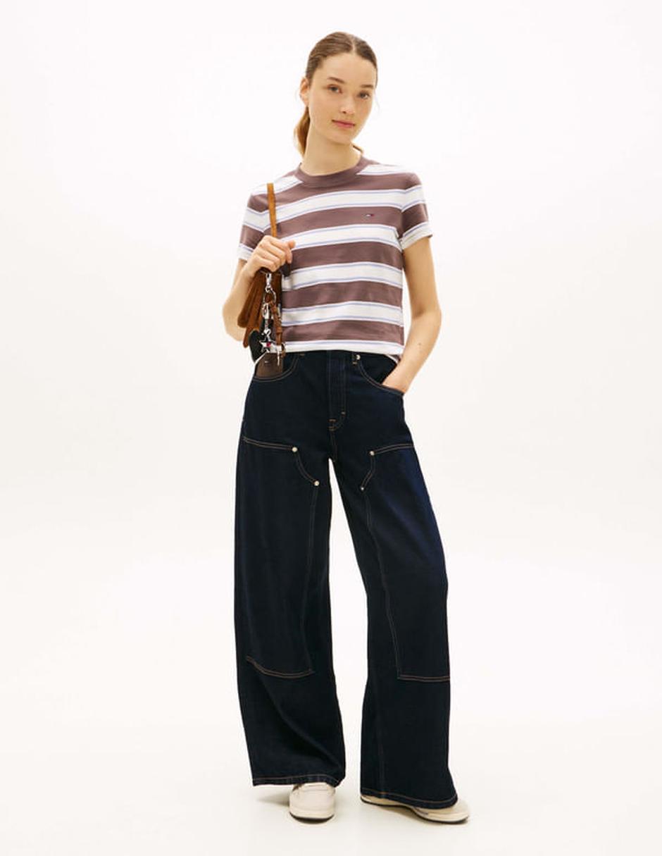 Playera manga corta cuello redondo para mujer 4