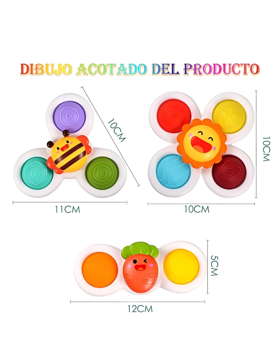 Juguetes sensoriales con ventosa giratoria Xtellar juego didáctico unisex