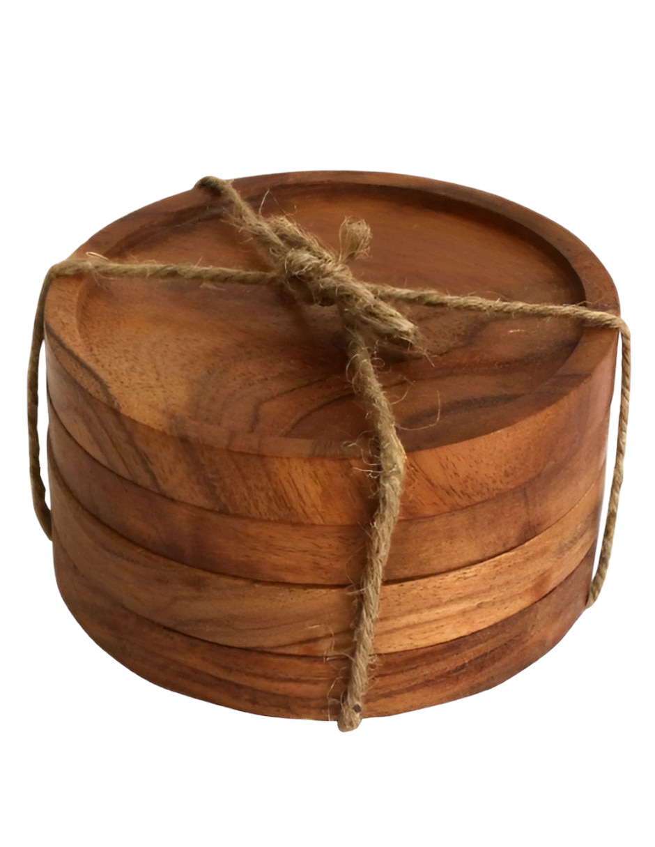 Portavaso Xtellar de madera 4 piezas
