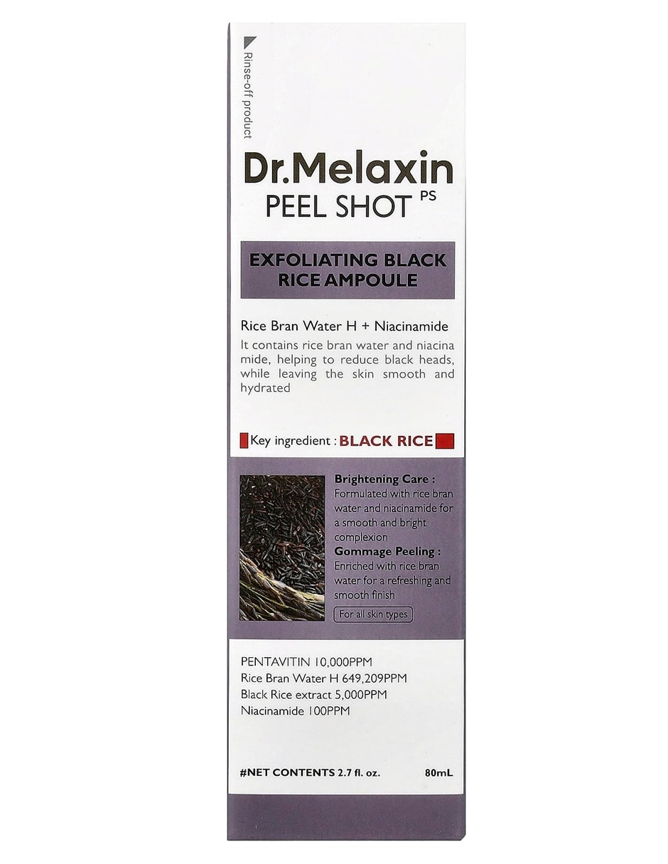 Exfoliante facial de arroz negro Dr.melaxin Peel Shot todo tipo de piel