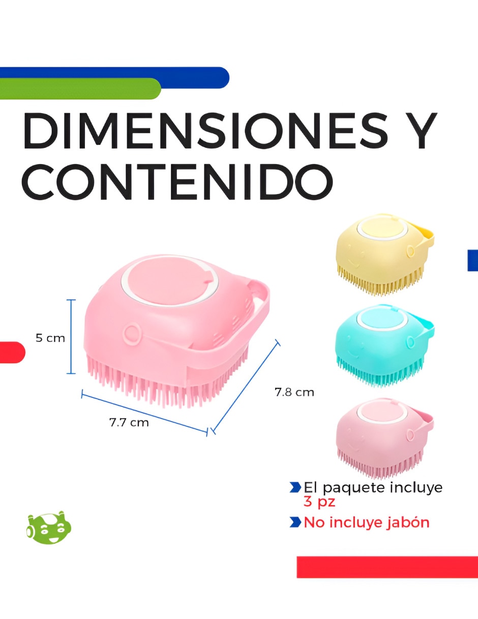 Set cepillo de silicón para mascota 4