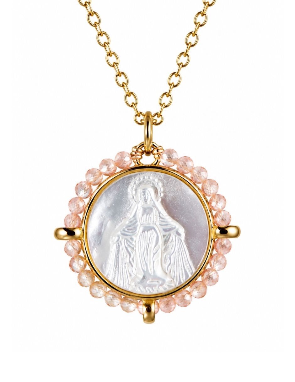 Collar con dije de virgen Milagrosa