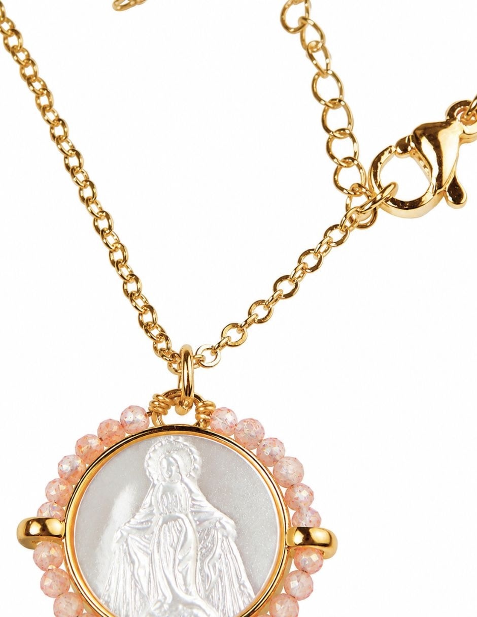 Collar con dije de virgen Milagrosa 4