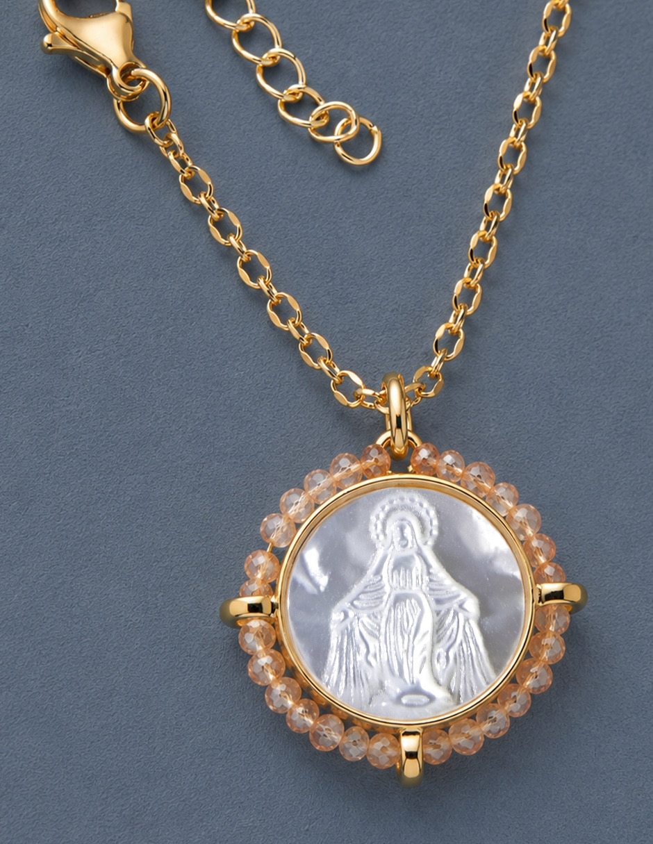 Collar con dije de virgen Milagrosa 6