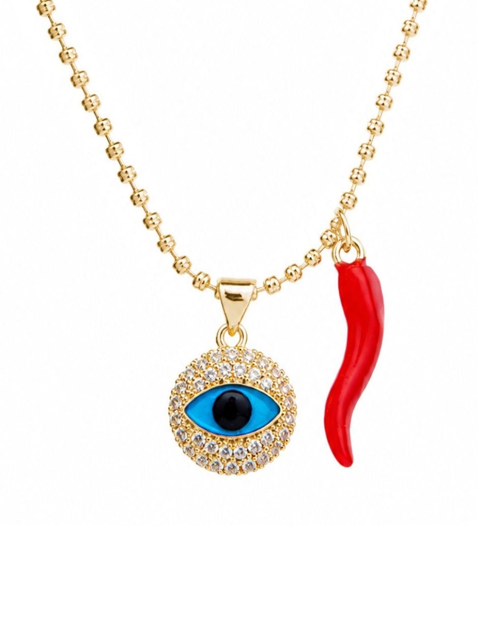 Collar con dije de ojo Aura