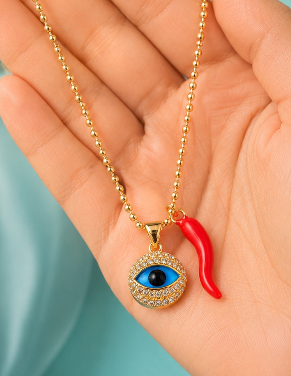 Collar con dije de ojo Yoiko Aura