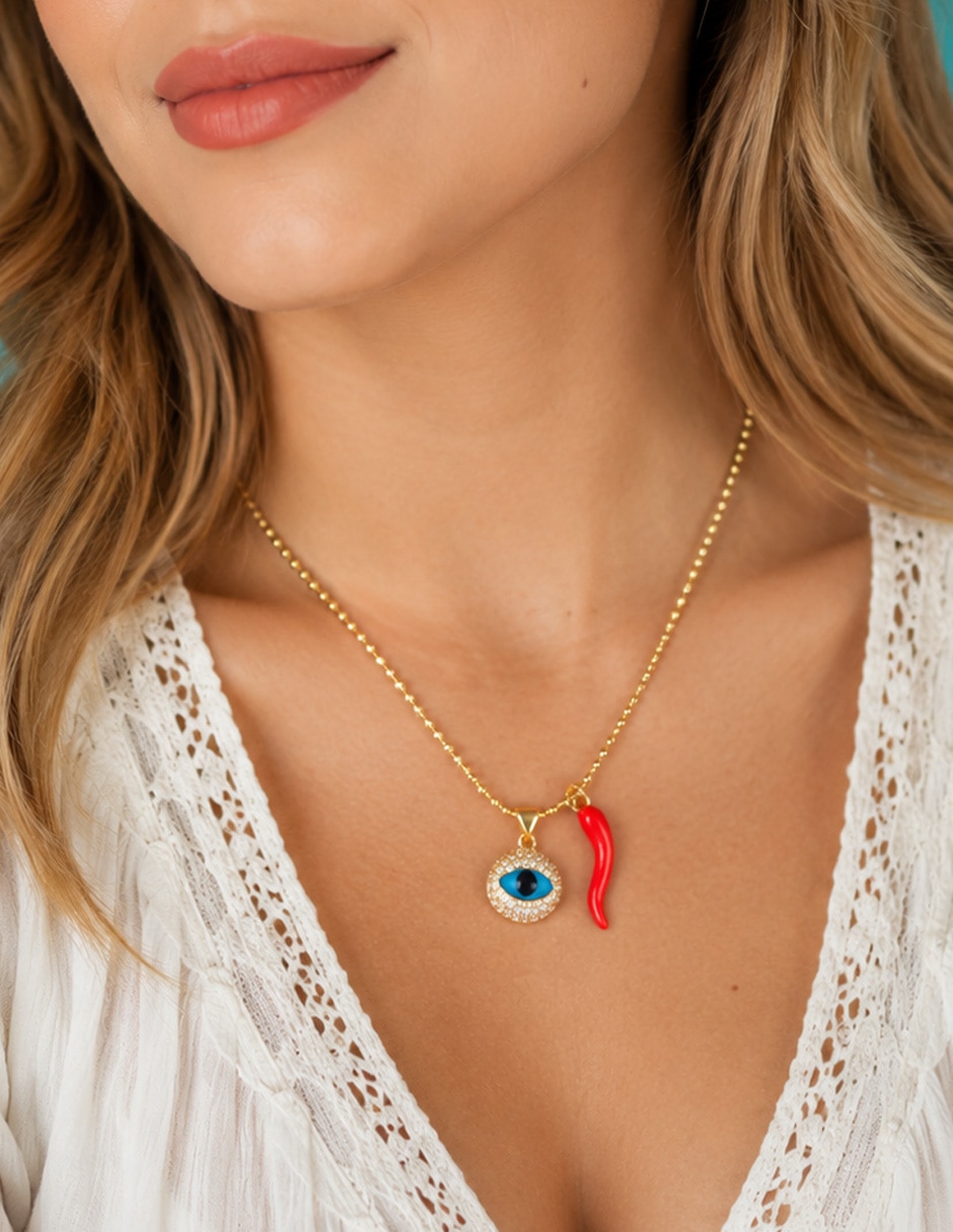 Collar con dije de ojo Yoiko Aura