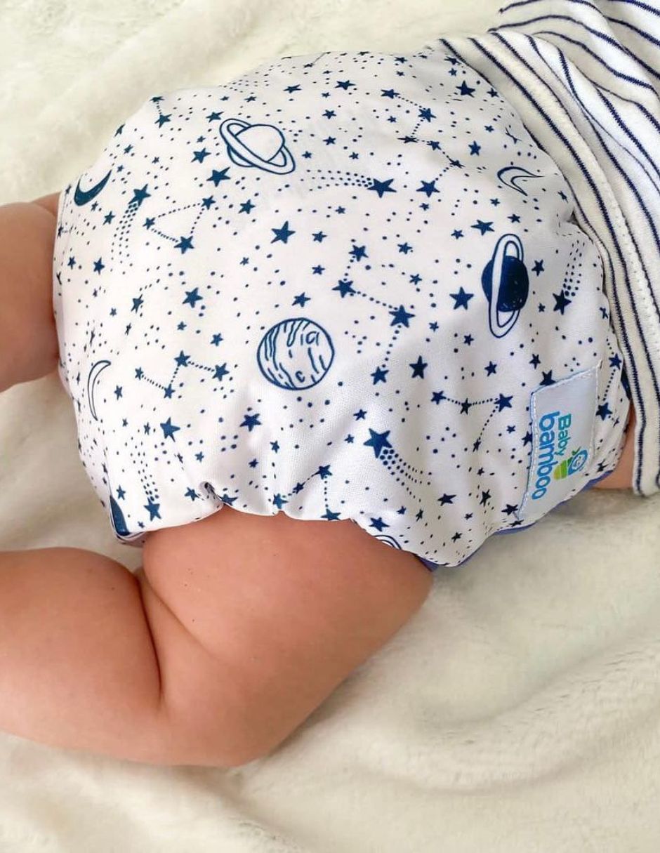 Set pañal ecológico de tela Babybamboo doble riel etapa 3 unisex con 5 piezas