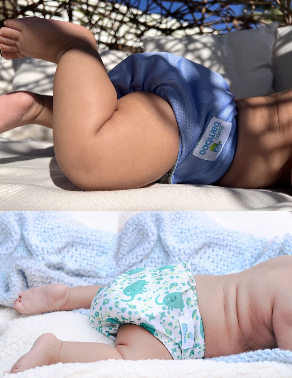 Set pañal ecológico de tela Babybamboo doble riel etapa 3 unisex con 5 piezas