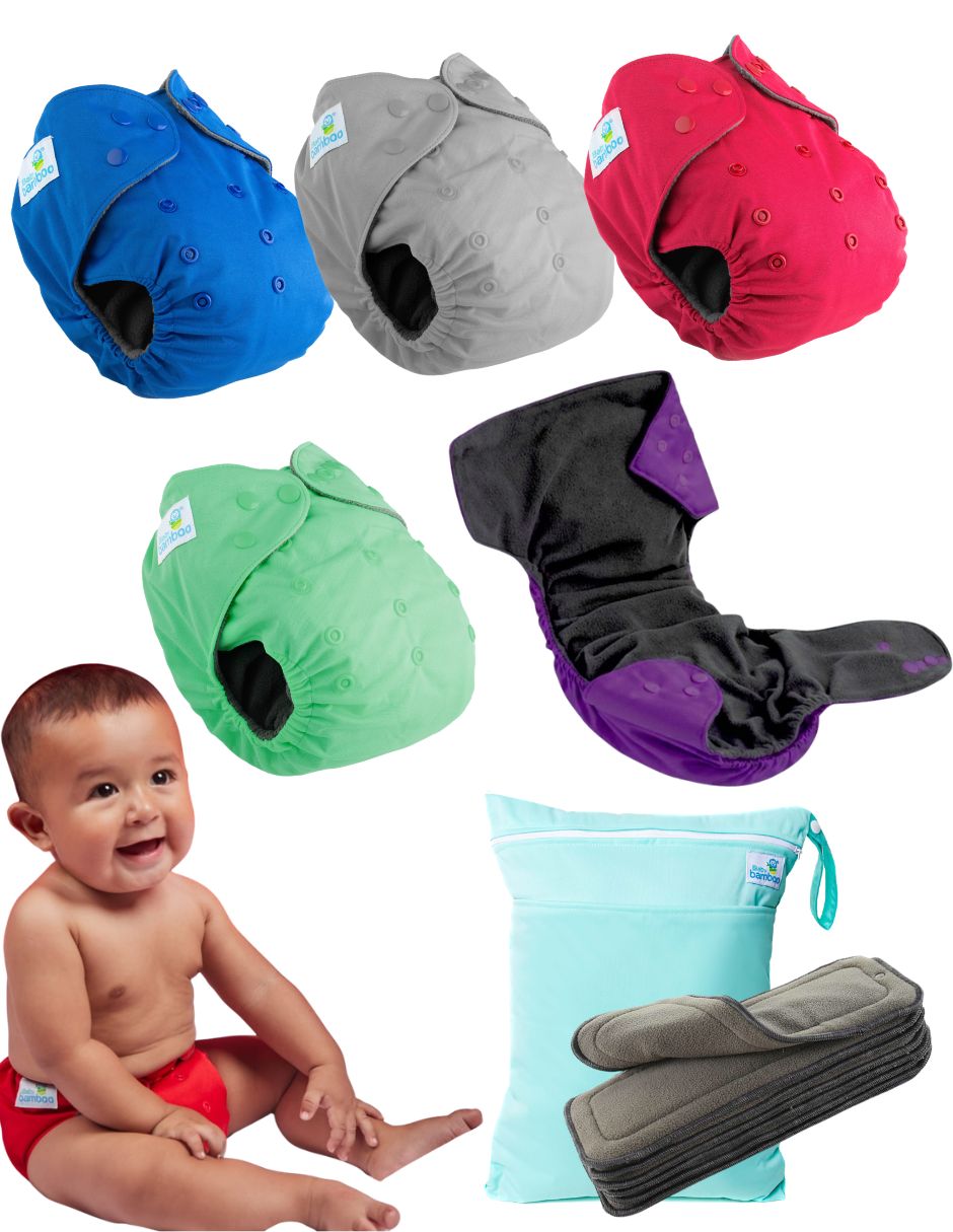 Pañal ecológico de tela etapa 3 unisex con 5 piezas
