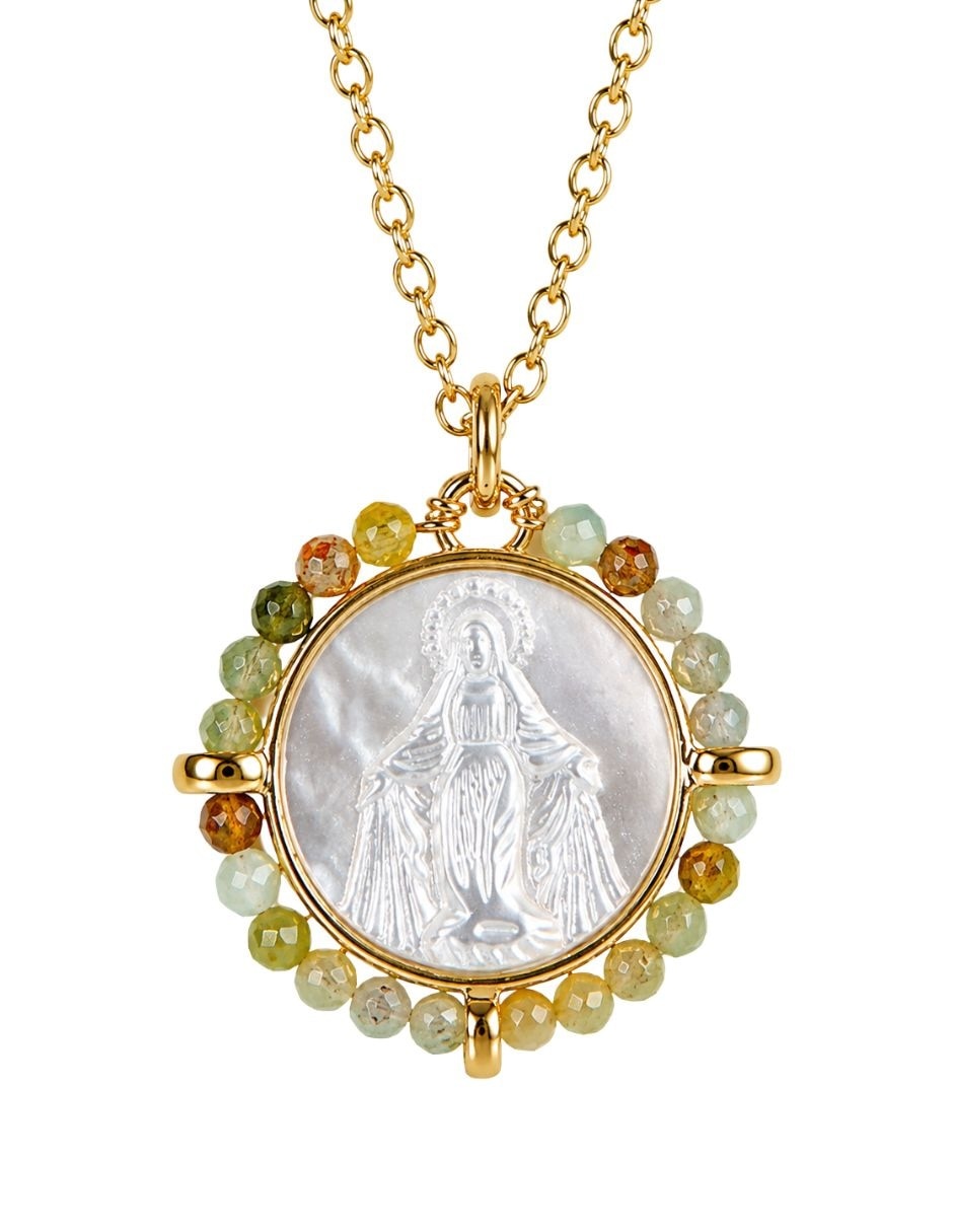 Collar con dije de virgen Milagrosa