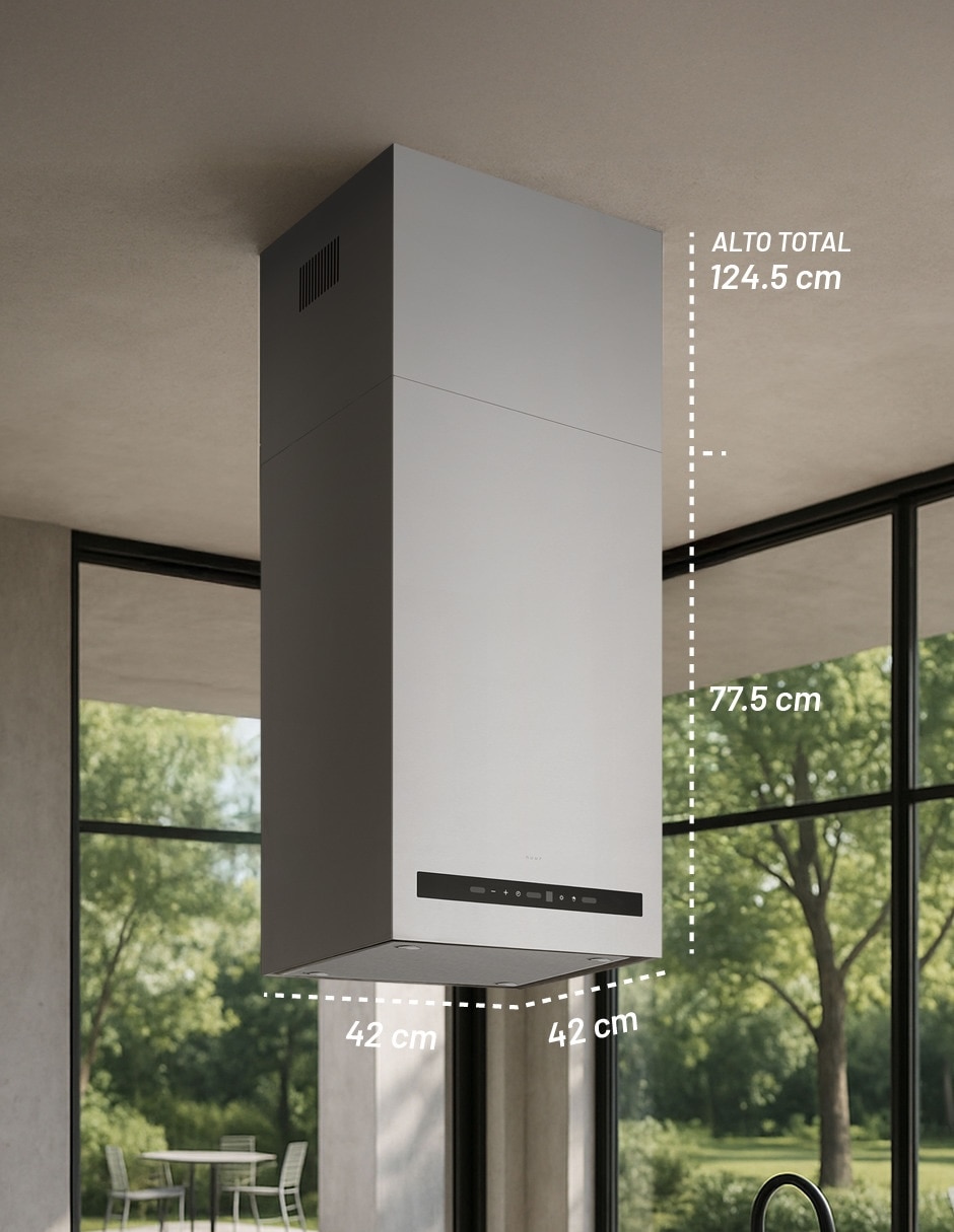 Campana CAMEXISDECO42CUBODSC de acero inoxidable 3