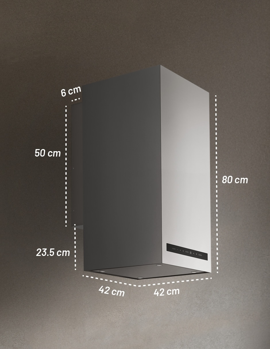 Campana de pared CAMEXPADECO42CUBODSC de acero inoxidable 3