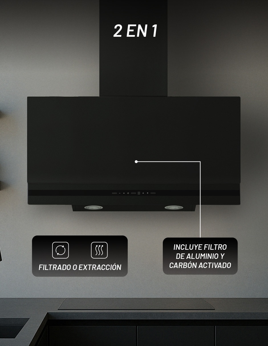 Campana de pared CAMEXPA90VTM de vidrio 5